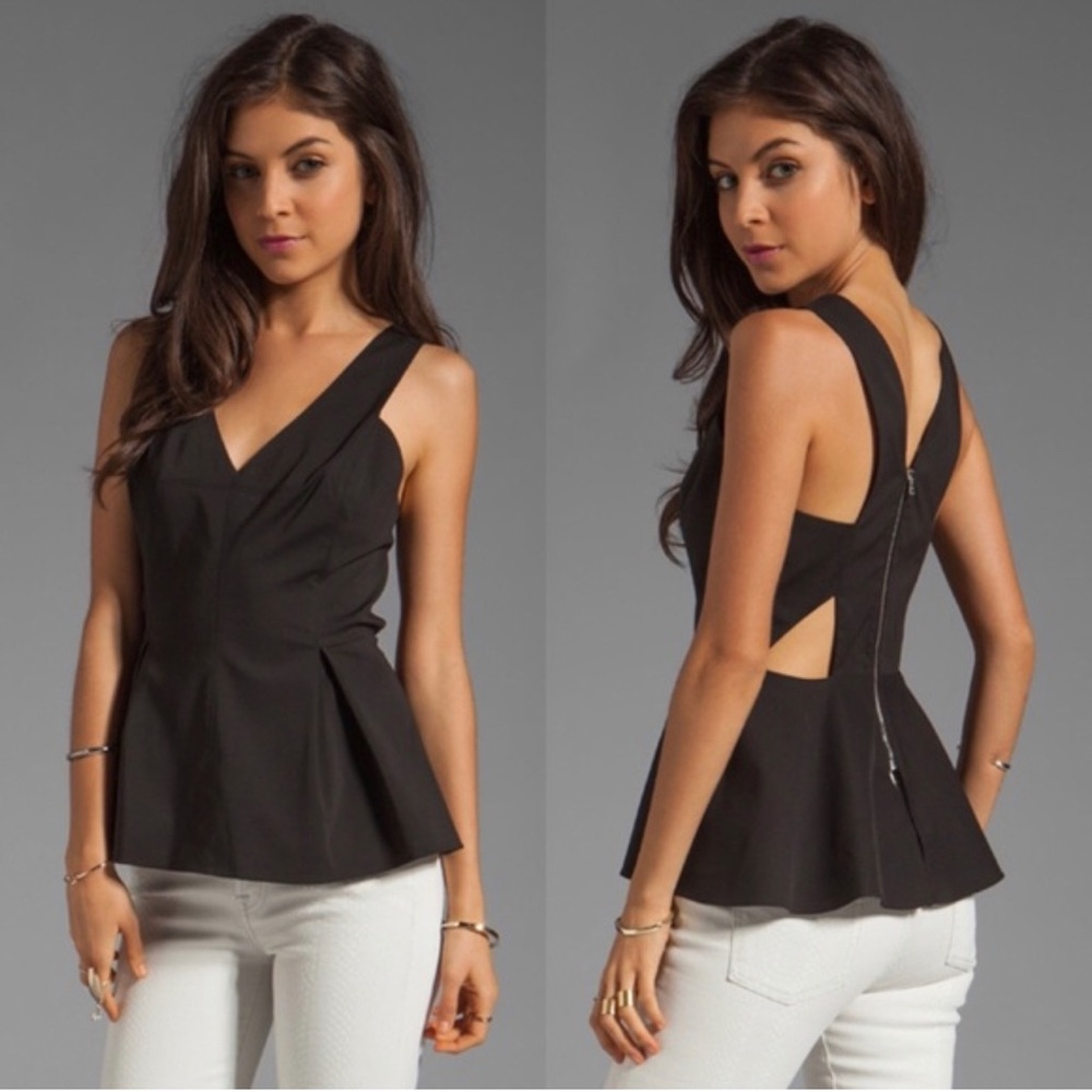 Rebecca Taylor Cut-out Peplum Top
